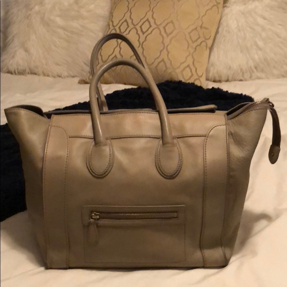 Gorgeous taupe/tan authentic Celine mini-luggage